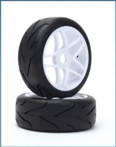 Koła VTEC 1/8 Off-Road Buggy -Racing Slick- wheel pre-mounted 2szt